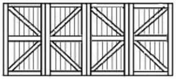 Custom wood garage door 110