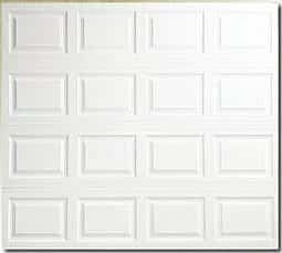 insulated metal garage door with raised panels