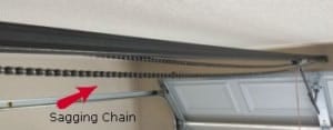 Sagging chain on garage door opener