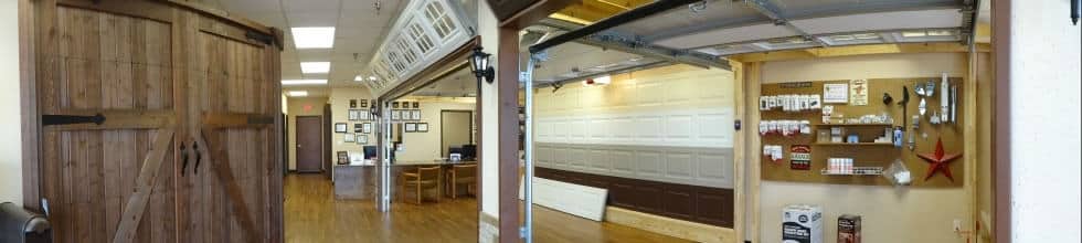 New garage door showroom