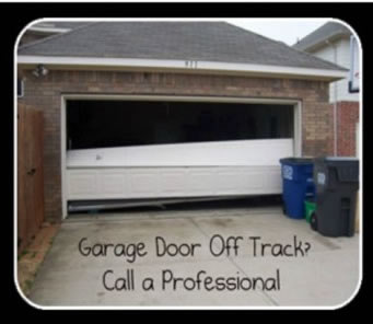 Garage Door off track, time to call a pro