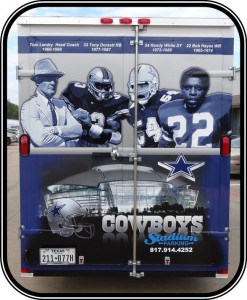 Dallas Cowboys Tailgating Trailer rear view
