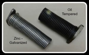 Garage door springs - oil tempered - zinc - galvanized