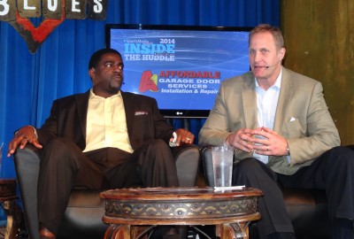 Greg Ellis and Chad Hennings on stage