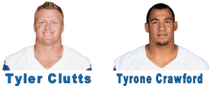 Dallas Cowboys Players Tyrone Crawford and Tyler Clutts