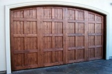 arched wood garage door with no hardware