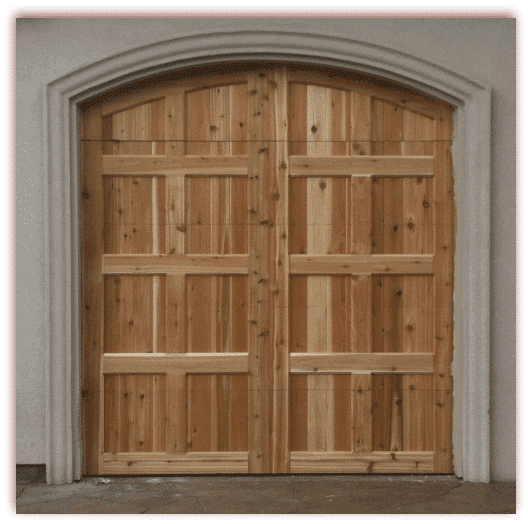 Natural Custom Cedar Garage Door