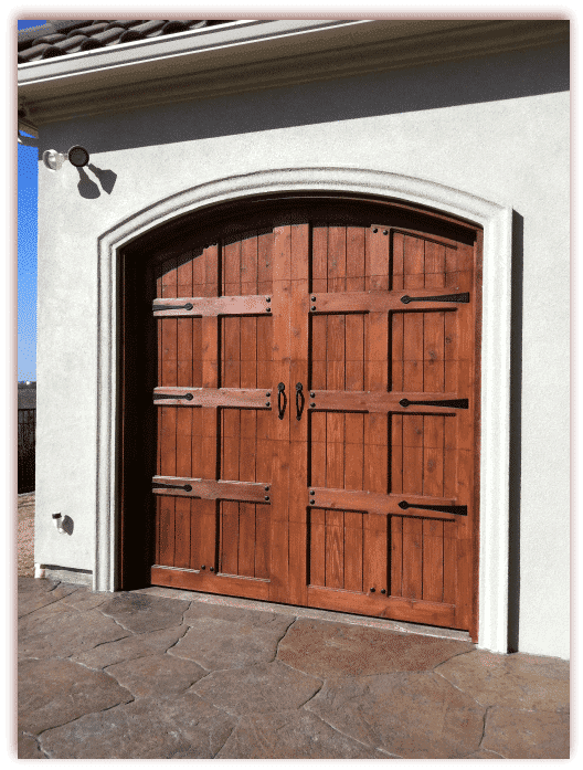 8 x 7 Custom Wood Door with hardware-1