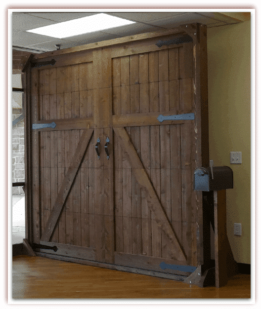 Custom Cedar Garage Door Plano Showroom