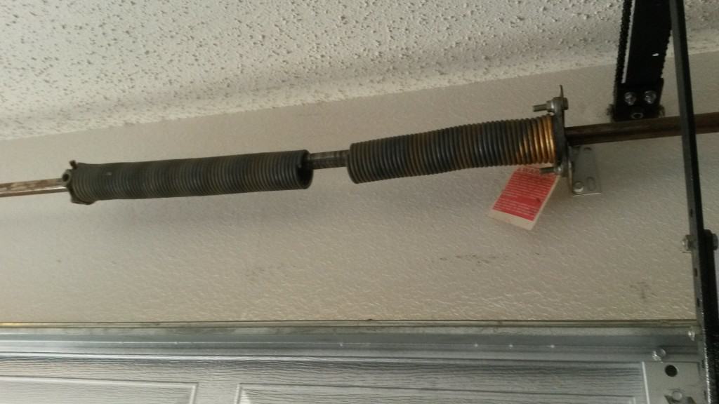 Broken garage door spring