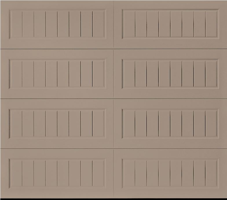 Hillcrest Sandtone Long Bead Board Garage Door