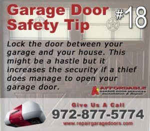 Garage Safety Tip 18 - Lock your door