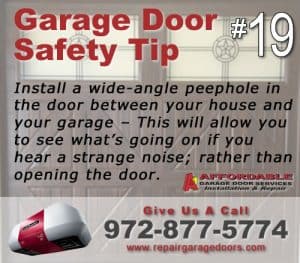 Garage Safety Tip 19 - Door Peephole