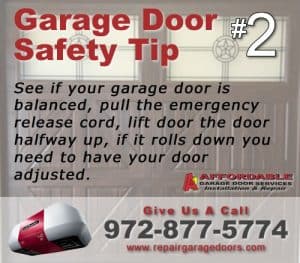 Garage Safety Tip 2 - Door Balence