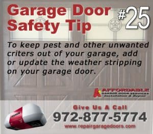Garage Safety Tip 25 - Add weather strip