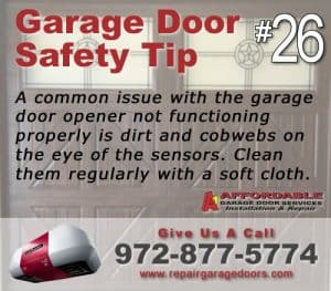 Garage Safety Tip 26 - Clean the sensors