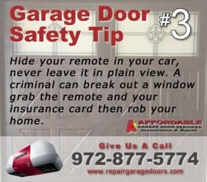 Garage Safety Tip 3 - Hide Remote