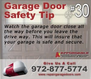 Garage Safety Tip 30 - Watch It close