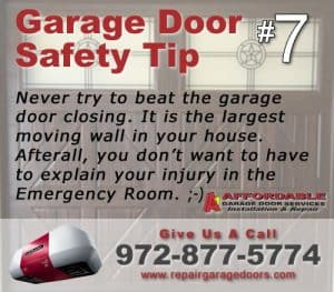 Garage Safety Tip 7 - Door Race Game