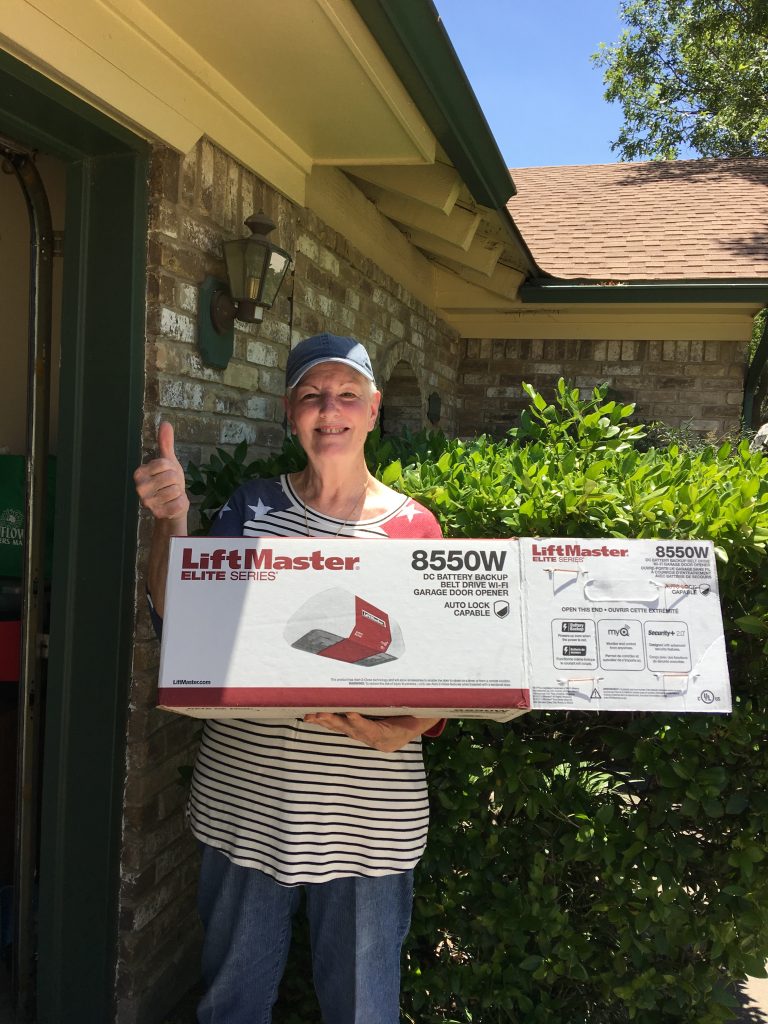 Sandy S winner of National Garage Door Safety LiftMaster 8550W Garage Door Opener