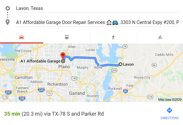 Garage door repair lavon tx showroom map