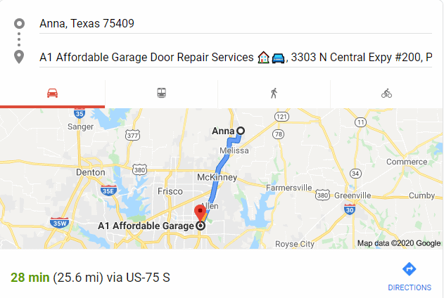 Garage Door Repair Located near Anna Tx