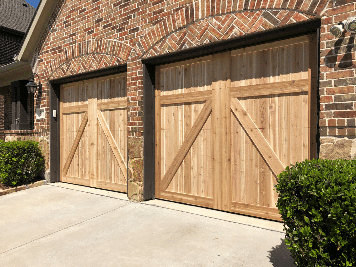 Light Farms Celina Custom Cedar garage doors