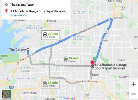 Garage door repair the colony tx