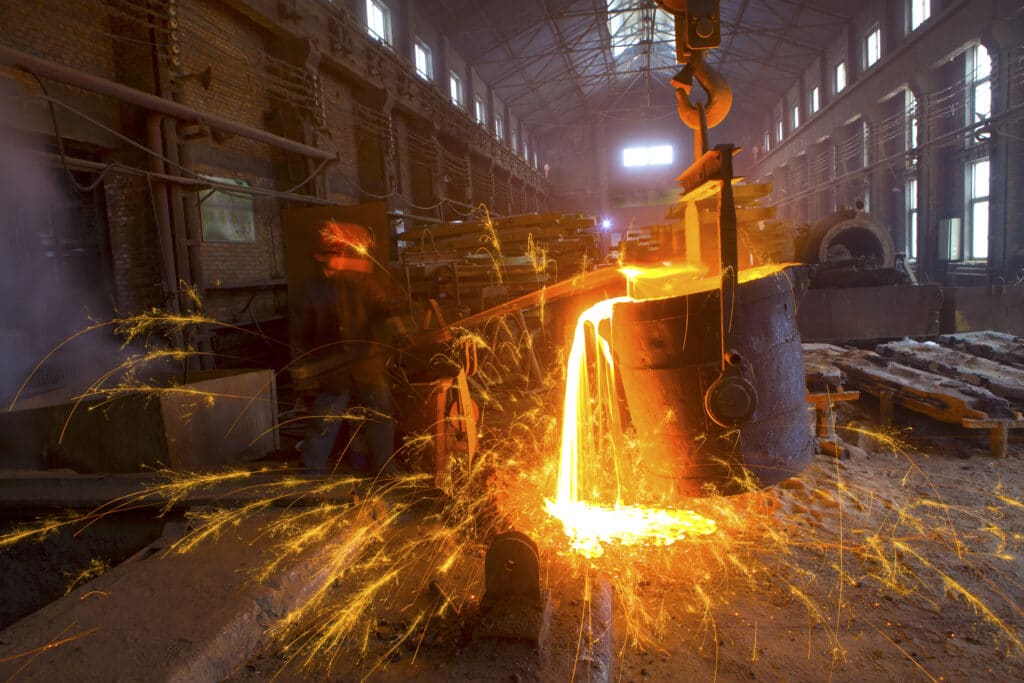 garage door steel being made